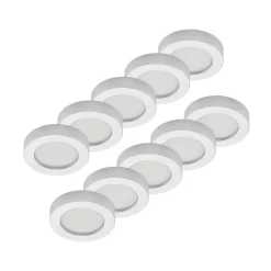 PRIOS Loftlamper>LED-loftlampe Edwina, sølv, 18 cm, sæt med 10 stk