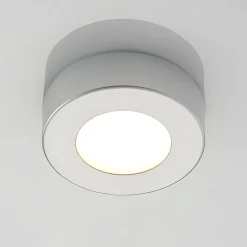PRIOS LED-loftlampe Edwina, sølv, 12 cm, CCT, IP44