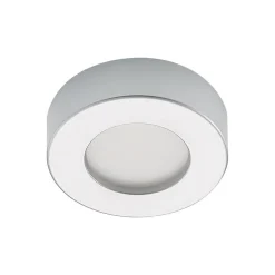 PRIOS LED-loftlampe Edwina, sølv, 12 cm, CCT, IP44