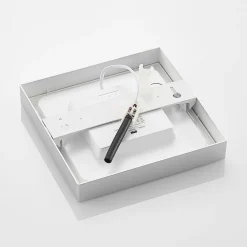 LED-loftslampe Alette, sølv, 22,7 cm, 18W, dæmpbar^PRIOS Discount