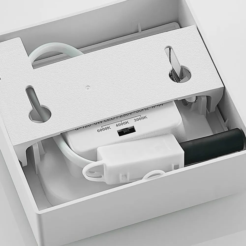 LED-loftslampe Alette, hvid, 12,2 cm, dæmpbar^PRIOS Discount