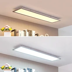 PRIOS LED-panel Gelora, CCT, 120 cm x 30 cm, fjernbetjening