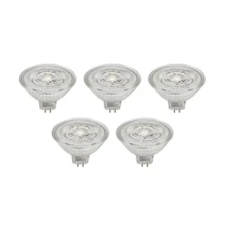 PRIOS Led Pærer>LED-reflektor GU5.3 4.3W 345lm 36° klar 830 sæt med 5 stk