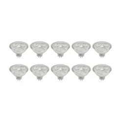 PRIOS Led Pærer>LED-reflektor GU5.3 4.9W 500lm 36° klar 830 sæt med 10 stk