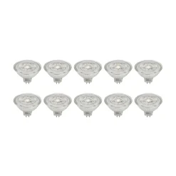 PRIOS LED-reflektor GU5.3 4.3W 345lm 36° klar 827 sæt med 10 stk