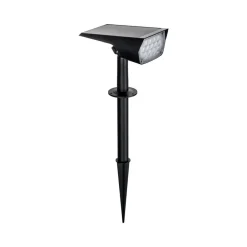PRIOS LED-solspot Helier, 49 cm, sort, jordspyd