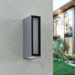PRIOS Væglamper>Loriava LED udendørs væglampe i mørkegrå