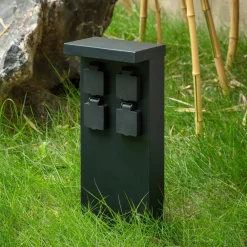 PRIOS Mariel energiprofil, 4 stikkontakter, sort