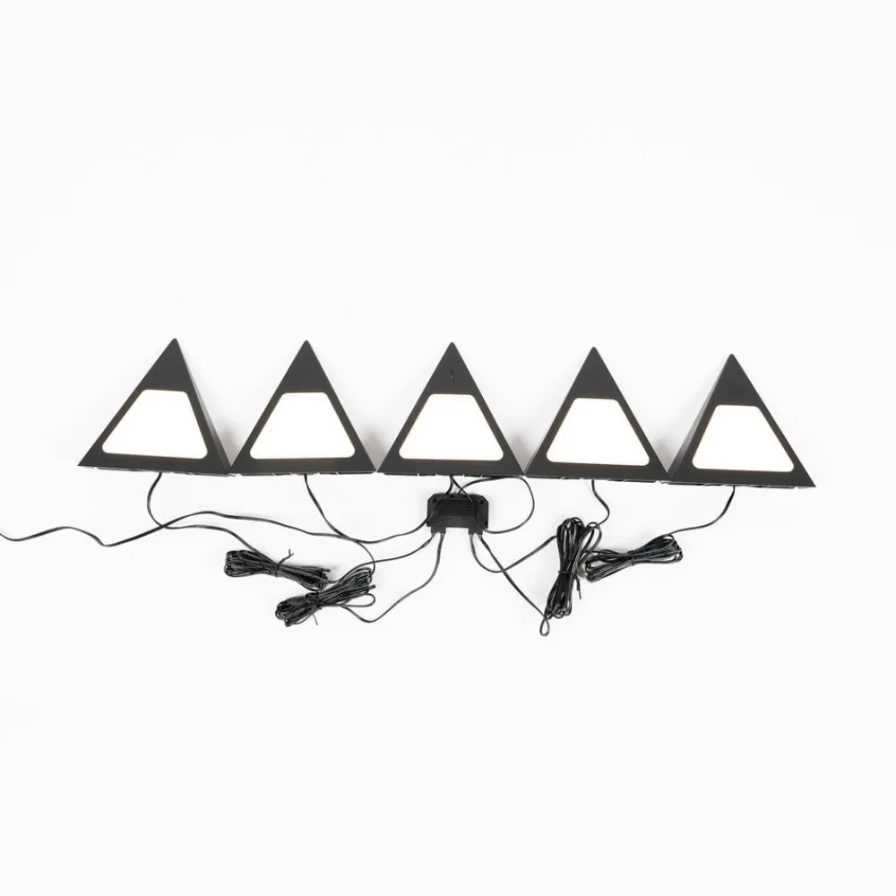 Odia LED-underskabsbelysning, sort, sæt med 5 stk^PRIOS Clearance