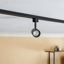 skinnespot Jorell, sort, 1 lyskilde, GU10, metal^PRIOS