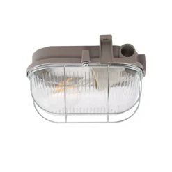 PRIOS udendørs væglampe Kirgo, grå, plast, IP44