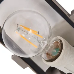 PRIOS udendørs væglampe Kirgo, grå, plast, IP44