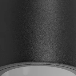 PRIOS udendørs væglampe Tetje, sort, rund, 10 cm