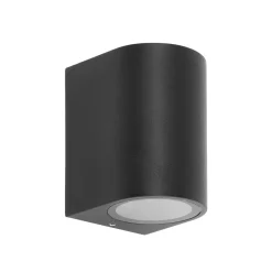 udendørs væglampe Tetje, sort, rund, 10 cm, sæt med 4 stk^PRIOS Hot