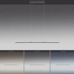 PURE LED hængelampe Lite, antracit, 100 cm, CCT, dæmpbar