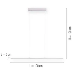 LED hængelampe Lite, sølv, 100 cm, CCT, dæmpbar^PURE Discount