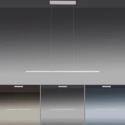 LED hængelampe Lite, sølv, 100 cm, CCT, dæmpbar^PURE Discount