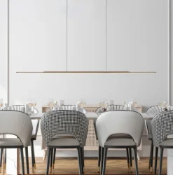 PURE LED hængelampe Overflade, bronze 160 cm aluminium 3.000 K