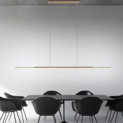 PURE LED hængelampe Overflade, bronze 160 cm aluminium 3.000 K
