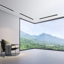 LED-loftlampe Lines, 110 cm, antracit, CCT, fjernbetjening^PURE Online