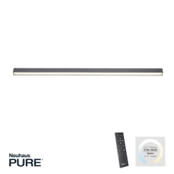LED-loftlampe Lines, 110 cm, antracit, CCT, fjernbetjening^PURE Online