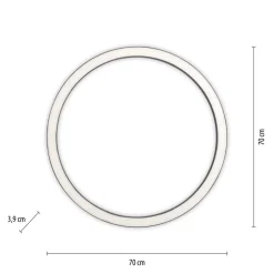 LED-loftlampe Lines, Ø 70 cm, antracit, CCT, fjernbetjening^PURE New