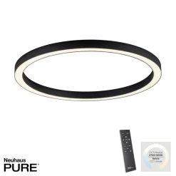 LED-loftlampe Lines, Ø 70 cm, antracit, CCT, fjernbetjening^PURE New