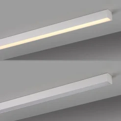LED-loftlampe Lines, hvid, 110 cm, CCT, fjernbetjening^PURE Discount