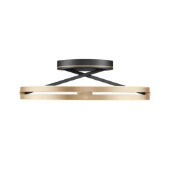 LED-loftlampe Loop messing/sort metal Ø 60 cm CCT^PURE Best