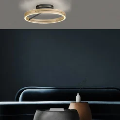 LED-loftlampe Loop messing/sort metal Ø 60 cm CCT^PURE Best