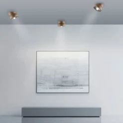 PURE Loftlamper|Spotlights>LED-loftspot Move, Ø 12 cm, bronzefarvet, metal/glas