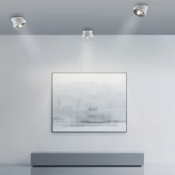 LED-loftspot Move, hvid, Ø 12 cm, metal/glas^PURE Discount