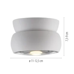 LED-loftspot Move, hvid, Ø 12 cm, metal/glas^PURE Discount