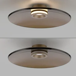 PURE loftlampe Moon, bronze, Ø 50 cm, glas/aluminium