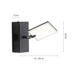 PURE Mira LED-væglampe med fjernbetjening CCT sort