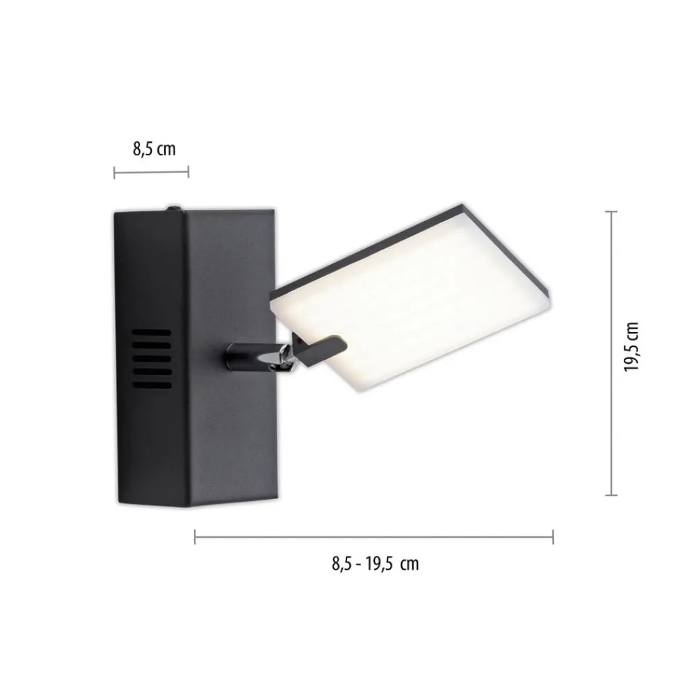 PURE Mira LED-væglampe med fjernbetjening CCT sort