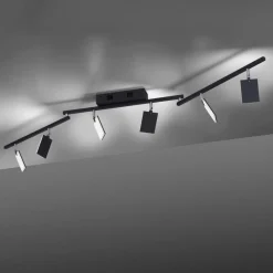 PURE Mira loftlampe 6 lk, fjernbetjening CCT, sort