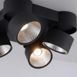 Nola LED-loftlampe, 4 lyskilder, sort^PURE Outlet