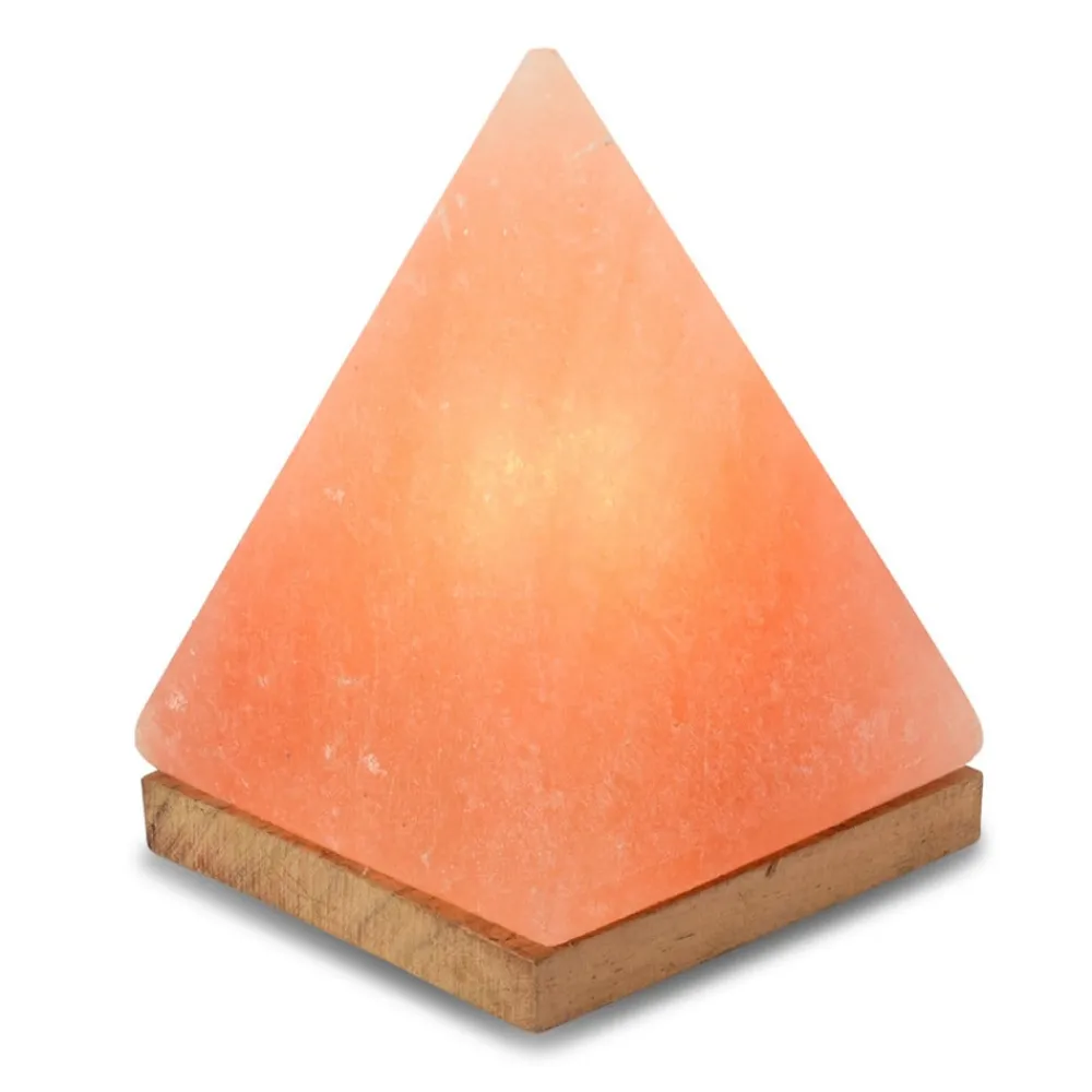 Wagner Life Dekorationsbelysning|Bordlamper>Pyramide saltlampe med sokkel, ravgul