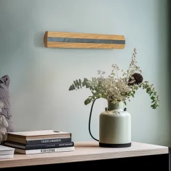 Quitani Elis LED-væglampe, eg/sort