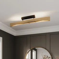 Quitani Loftlamper>LED-loftslampe Lian, messing, sort