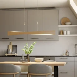 LED-pendel Lian, egetræ^Quitani New