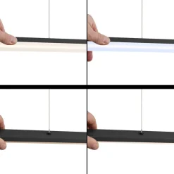 Quitani LED-pendel Margita, længde 148 cm, sort