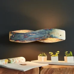 Quitani LED-væglampe Lian, oxideret, dæmpbar