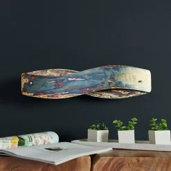 Quitani LED-væglampe Lian, oxideret, dæmpbar