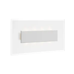 Quitani LED-væglampe Lole, aluminium, 59 x 29 cm, glas