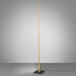 Quitani Talon LED-gulvlampe i anodiseret mat messing