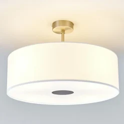 Quitani Loftlamper>-loftslampe Gala, Ø 50 cm, chintz-hvid