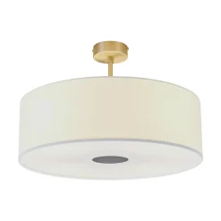 Quitani Loftlamper>-loftslampe Gala, Ø 50 cm, chintz-hvid