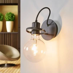 Ideallux Væglamper>Radio designer-væglampe i sort